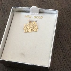 14 karat gold extra special friend charm.Never been used